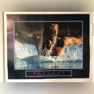 Motivational “Success” Swimming Poster Butterfly